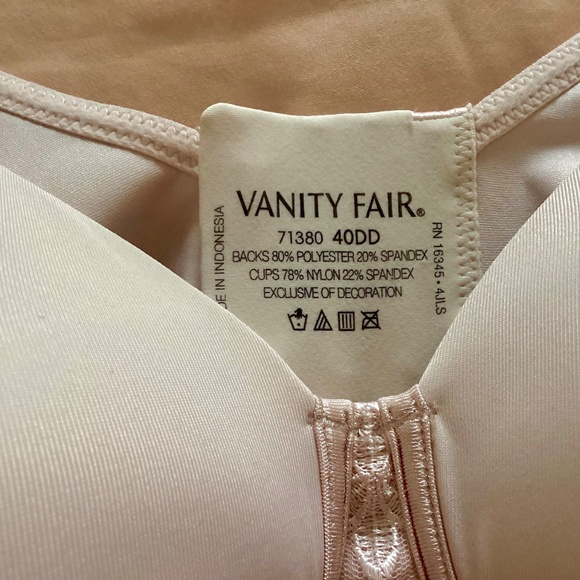 $13 Vanity Fair Full Figure Beauty Back Smoother Wireless Bra in Sheer Quartz - Picture 5 of 11